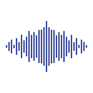 Blue Audio Sound Wave Visualization