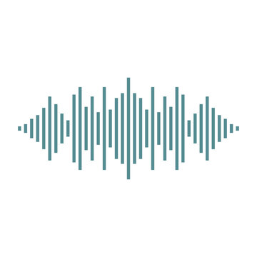 Minimalist Blue Digital Audio Waveform Illustration