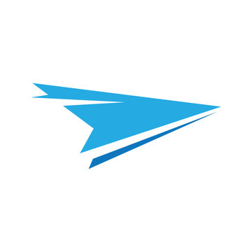 Abstract Blue Geometric Arrow Shape