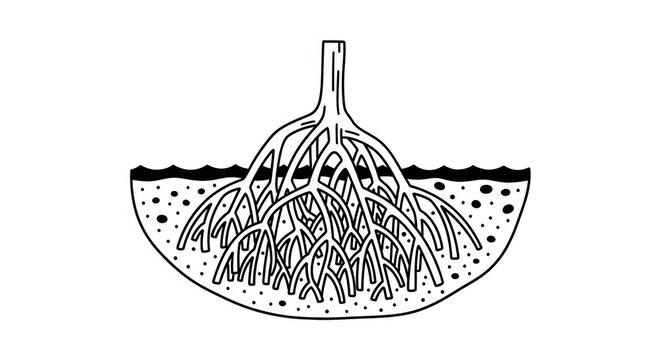 Onion Growing in Soil Diagram.