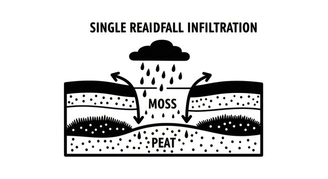 Single rainfall infiltration diagram.