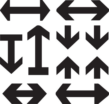 Minimal Arrow Icons Vector Set Direction Navigation Pointer Symbol Collection for UI Web and App Design