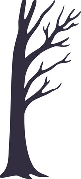 할로윈 밤 배경 어두운 고목 나무 실루엣 일러스트 디자인 요소
