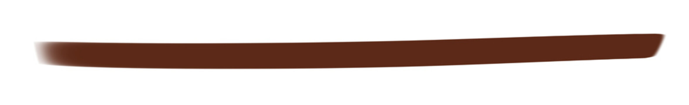 Warm chocolate brown watercolor marker brush stroke line banner texture, soft smooth underline ribbon overlay clipart PNG for text box and title design