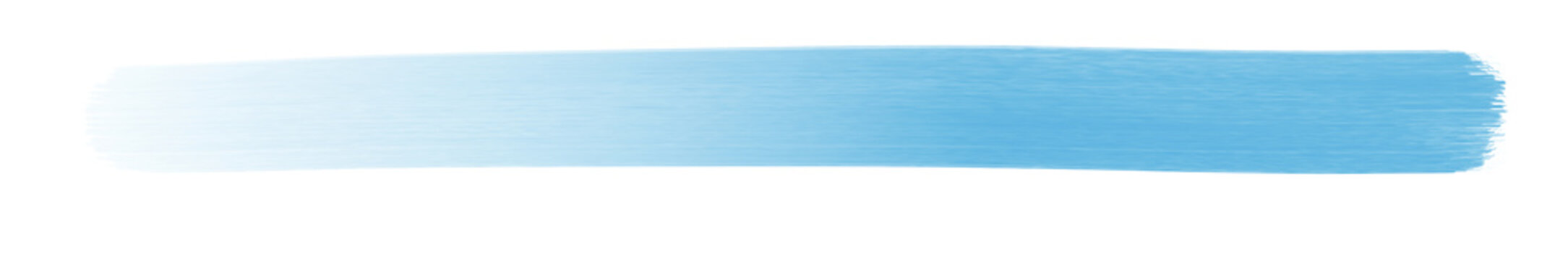 Bright cyan cerulean blue paint brush stroke line banner texture, grunge oil acrylic painting underline ribbon overlay clipart PNG for text box and title design