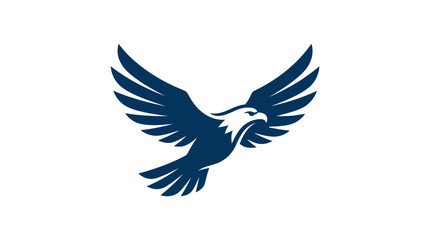 Obraz premium A minimalist graphic illustration of a soaring bird of prey in flight