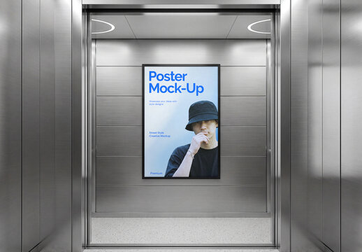 Elevator Poster Frame Mockup