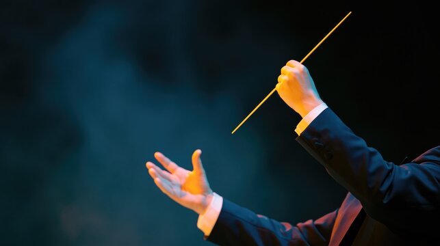 A baton in the hands of virtuoso. Musical exponent. Bandleader who is a curioso