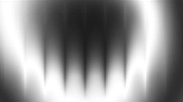Abstract monochrome black and white vertical glowing light gradient animated background loop