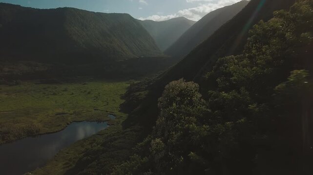 Aerial view of the Hawaiian Big Island