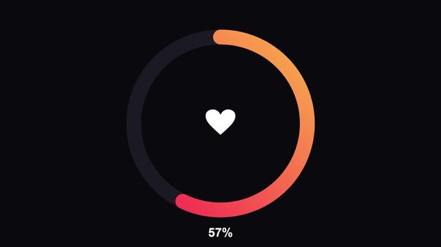 Circular Radial Progress Bar Smartwatch UI with Running Shoe and Heart Rate Icon for Fitness Tracking