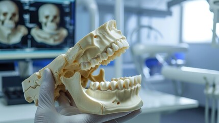 Obraz premium Dental Model in Medical Office Setting.