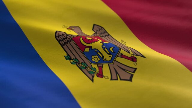 Moldova - waving flag loop