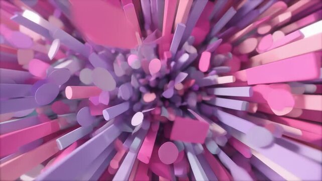 Abstract Confetti Burst Motion Background Pink and Lavender
