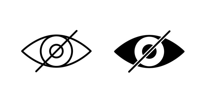 Hide icon editable symbol pack. EPS10