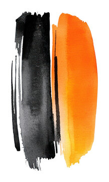 PNG Orange colors black art.