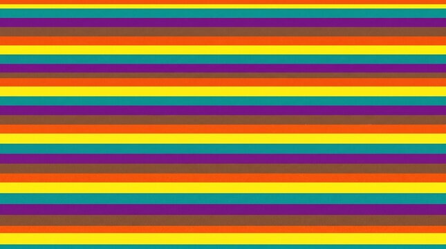 Rainbow horizontal stripes pattern, colorful linear texture, vibrant multi-colored parallel lines for graphic design isolated PNG with Transparent Background