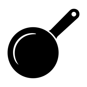 Frying pan cooking kitchenware chef restaurant meal silhouette vector icon