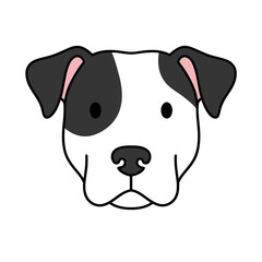 Naklejka premium Cartoon Dog Face