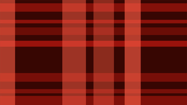 Red plaid pattern vector, dark maroon tartan background, seamless checkered fabric texture for winter fashion and holiday decor