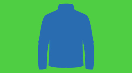 Blue insulated jacket isolated on transparent background, front view, outerwear, sports clothing cut out © Rokok
