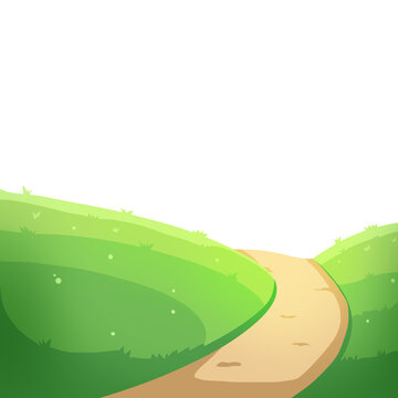 Green rolling hills vector background
