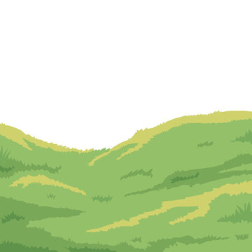 Cartoon green landscape hill vector