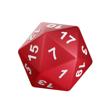 3D Red Dice Illustration