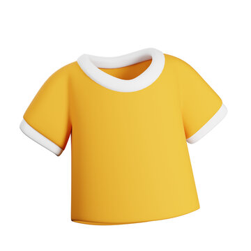 3D Orange T-Shirt Illustration