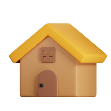 3D Wooden House Illustration