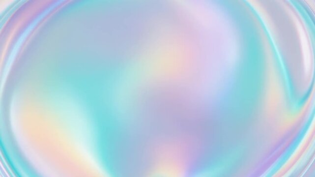 ホログラム調のグラデーションがゆったりと揺らめく光の背景動画素材
