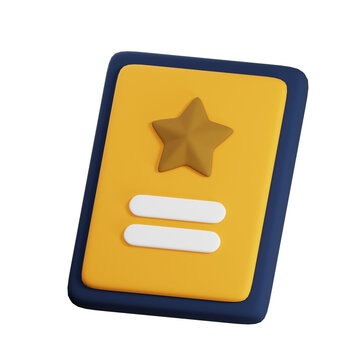 3D Blank Star Shape Card Design