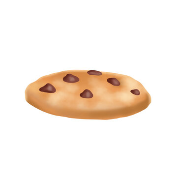 Chocolate Chip Cookie Illustration