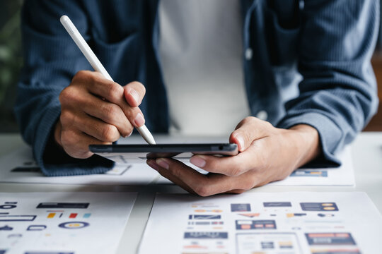 UX UI applications designer working for smart phone interface
