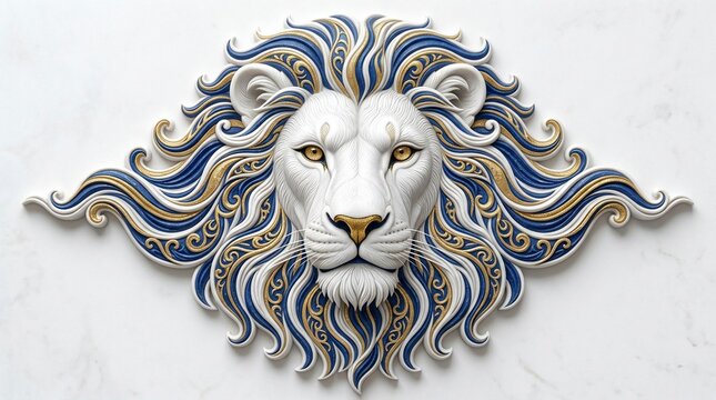 lion head relief