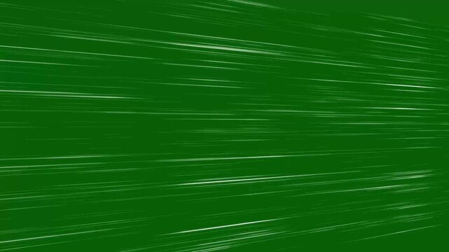 2D Speed lines isolated comic anime, speed line motion in cartoon concept. moves attack effects explosion of light, manga speed line motion on green screen background.  4K video animation