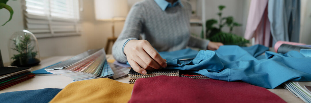 Atelier or tailor making cloth at a studio room, Fashion designer