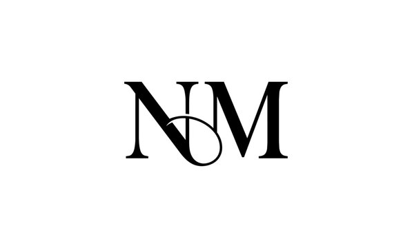 NM initial letter logo or NM monogram	

