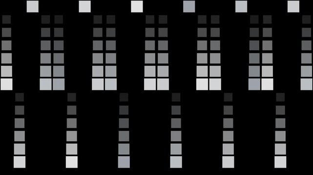 Abstract seamless looping digital pixel pattern for tech background