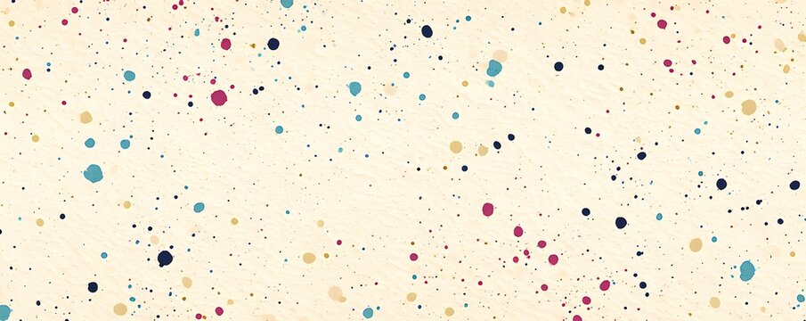 Cremefarbener B&uuml;ttenpapier-Hintergrund mit Buntem Farbspritzer-Muster f&uuml;r Banner, Einladungen und Kreative Web-Header
