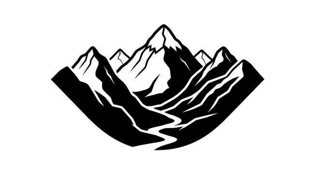 Mountain range landscape nature scenery.