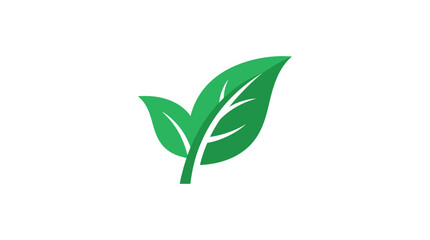 Fototapeta premium Green Leaves Icon Isolated on Transparent Background