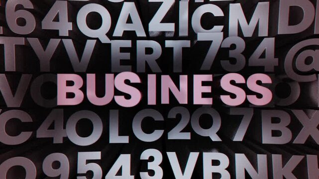 Business 3D Kinetic Typography Motion Graphic Background