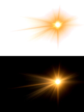 Light effect Vibrant fiery starburst effect with contrasting