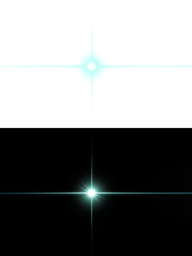 Light effect Bright, glowing starburst with radiant light effects