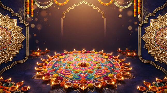 Decorative diwali festival banner featuring a festive background for business promotion and discount offer corporate services isolated on isolated on transparent background