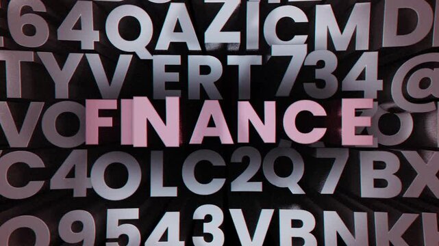 Finance 3D Kinetic Typography Motion Graphic Background
