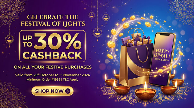 Diwali festival banner for business promotion and discount offer featuring a festive background and corporate services isolated on isolated on transparent background