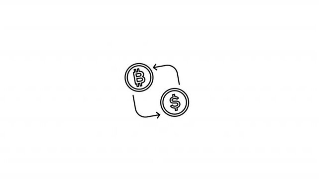 Bitcoin To Dollar Exchange Icon
