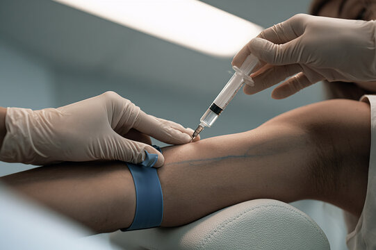 Patient getting an injection